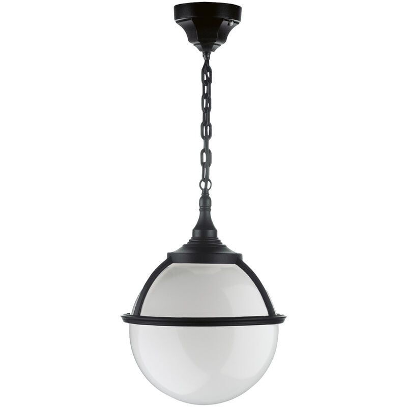 Suspension classique clic-clac globo IP44 E27 42W Noir