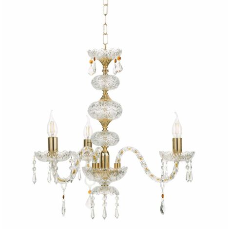 Suspension classique en verre et cristal à 3 lumières Dallas 3