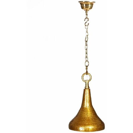 Suspension Cloche en métal doré 35 cm