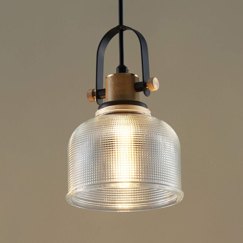 Suspension cloche verre transparent - Vela