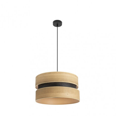 Suspension Colet 1xe27 Noir/Bois clair Regx40x40 Cm