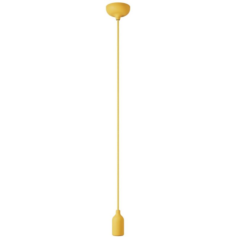 creative cables - Lampe suspendue en silicone coloré avec câble textile