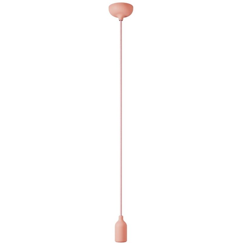 creative cables - Lampe suspendue en silicone coloré avec câble textile