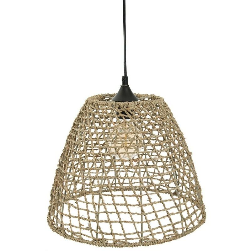 Suspension cône en rotin D33 cm