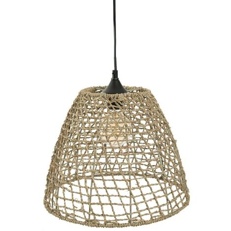 Suspension cône en rotin D33 cm