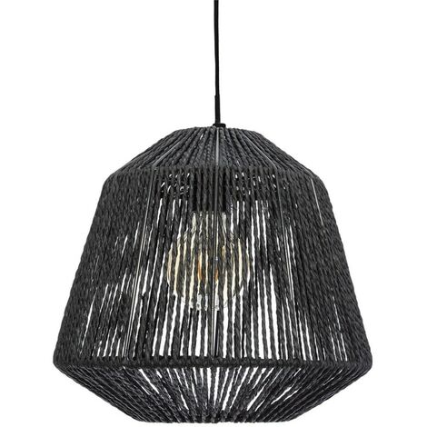 Suspension corde Etnik Jily noir D29