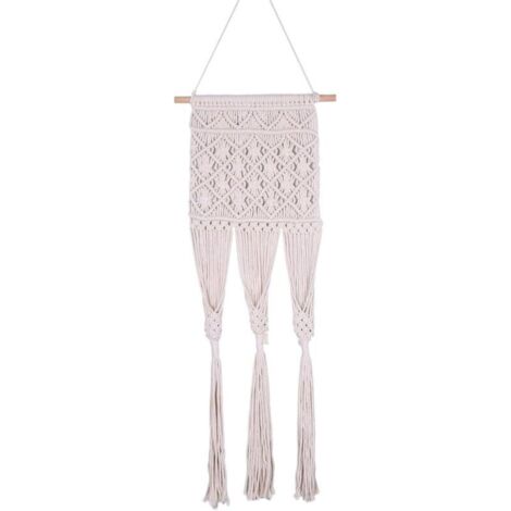 Suspension Corde Plante Macramé Porte-Pot de Fleur en Corde Naturelle Tapisserie Tissée À La Main Support Pots Suspendu pour Fleur Décoration Jardin Intérieur Extérieur