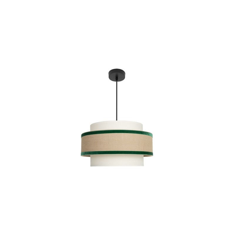 Fabrilamp - Lampe suspendue Cornaline deceiling light 1x27 Beige/green 40d
