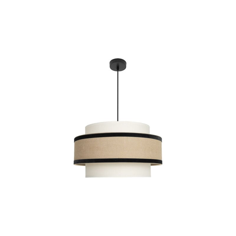 Lampe suspendue Cornaline 1x27 Beige/noir