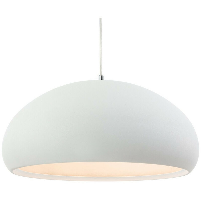 Firstlight Costa - Luminaire suspendu à 1 ampoule dôme blanc sable rugueux, E27