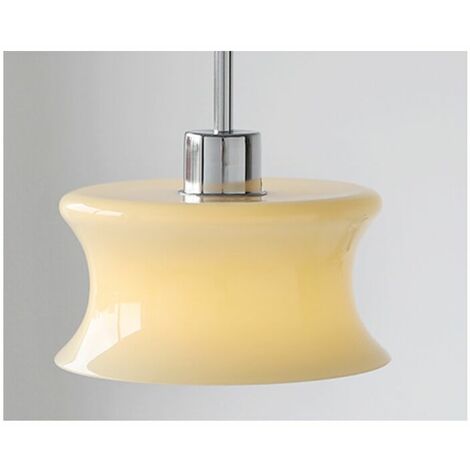 Suspension - couleur cuivre + abat-jour beige - diamètre D20cm lampe tricolore