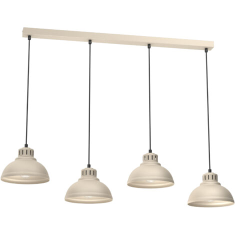 Suspension crème barre 105 cm 4 abat-jour Sven Luminex