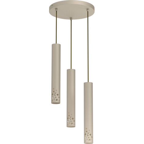 Suspension crème Tibia Buble 3 tubes 3xGU10 Luminex