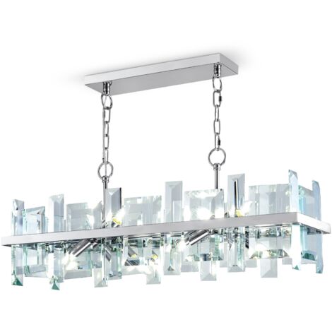 Suspension cristal chrome Maytoni Cerezo 8xE14 variable