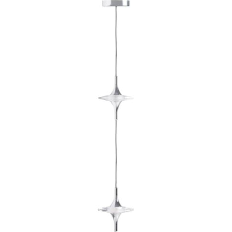 Suspension cristal fumé style art déco lumière élégante transparente - Cristal fumé transparent