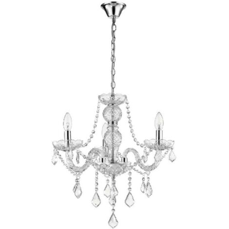Suspension Cristallo 3 E14 lumière transparente prestige LP-2940/3P