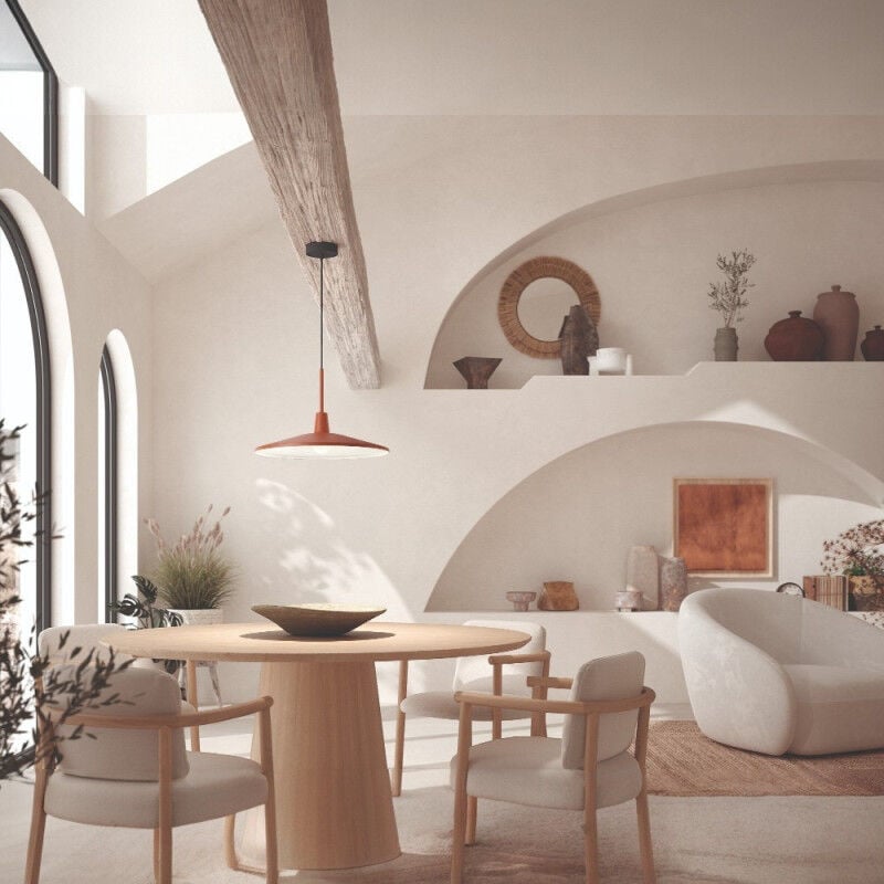 Suspension cuisine métal terracotta D43 cm denver