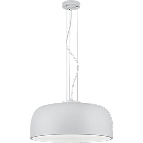 Suspension Cuisine Moderne Capuchon Métallique 4 Lumières Baron Blanc Trio Lighting