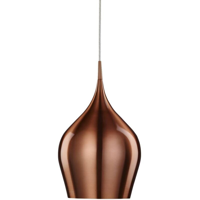 Vibrant - Luminaire suspendu à 1 ampoule, grand dôme, cuivre, E27 - Searchlight