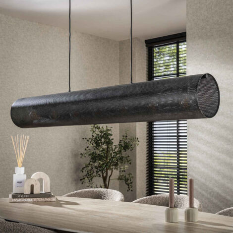 Suspension cylindre 145x20x150 cm en métal maillé - FLENZO