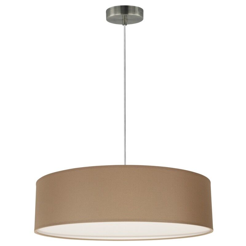 Suspension Cylindre en Tissus Marron Abat jours diam 50 cm JOSEFINA Suspension Cylindre en Tissus Marron Abat jours diam 50 cm JOSEFINA