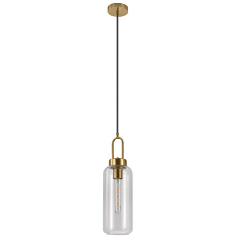 Suspension cylindrique en verre - Transparent - LUTON