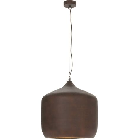 Suspension d'architecte métal effet oxyde vieilli élégance brute - Oxyde vieilli marron foncé