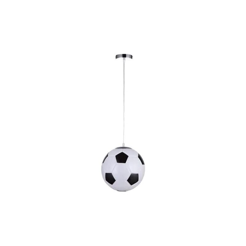 Suspension de football pour chambre d'enfant, boule de verre suspendue, douille E27, lustre de chevet de chambre à coucher
