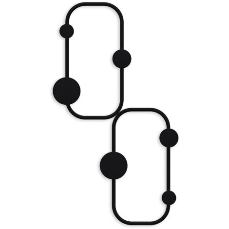 Suspensión de gancho de pared de metal Hook Negro