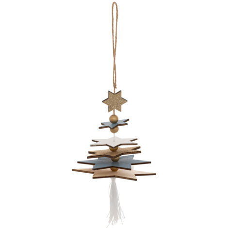 Suspension de Noël Étoile avec déco H 18 cm - Feeric Christmas