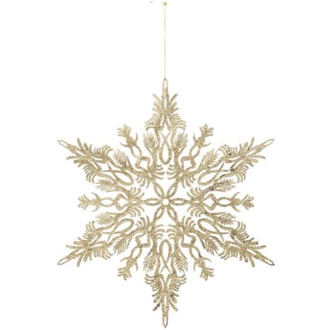 Suspension de Noël Flocon Arabesque Doré D 35 cm - Feeric Christmas