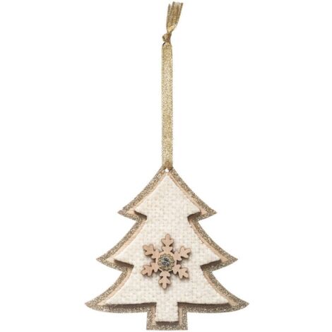Suspension de Noël Flocon Beige
