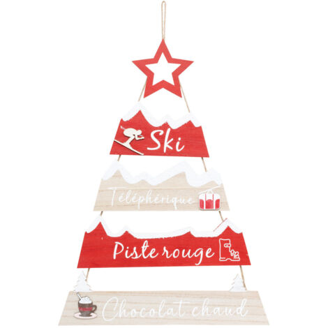 Suspension de Noël forme Sapin déco Montagne H 53 cm - Feeric Christmas