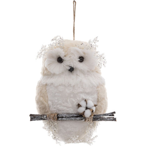 Suspension de Noël Hibou sur branche H 50 cm - Feeric Christmas