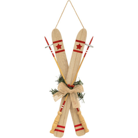 Suspension de Noël - Paire de Ski décorée H 45 cm - Feeric Christmas