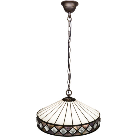 Suspension de plafond moyen avec chaîne de 30 cm de diamètre Série Tiffany Ilumina