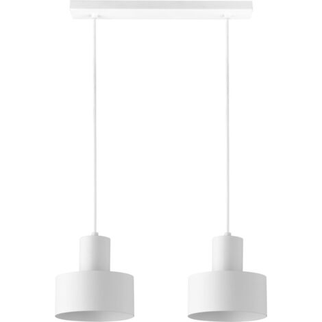 Suspension déco blanche minimaliste Rif 2xE27 Sigma