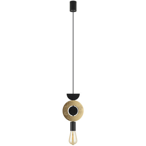 Suspension déco bois/métal E27 Drops Wood F Nowodvorski