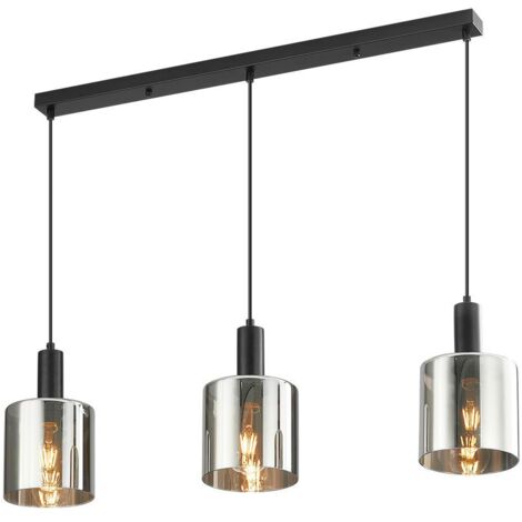 Suspension décorative 3xE27 23W IP20 – Verre fumé