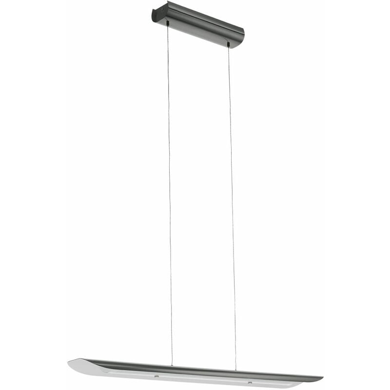 eglo - lampe suspendue a pendule led 24 watts salon plafonnier spot en verre gradateur tactile 93746