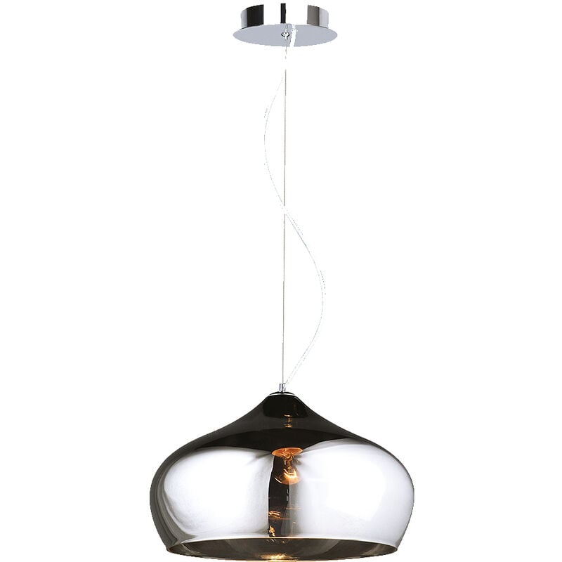 Suspension Verre Chrome 1xE27