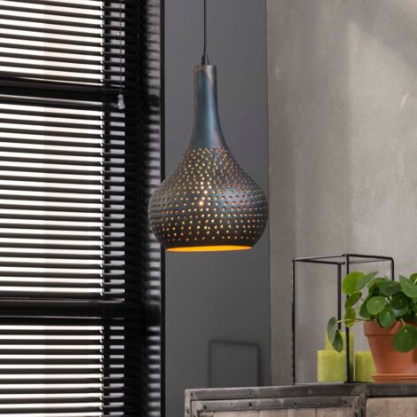 Suspension design industriel 1 abat-jour conique KATE