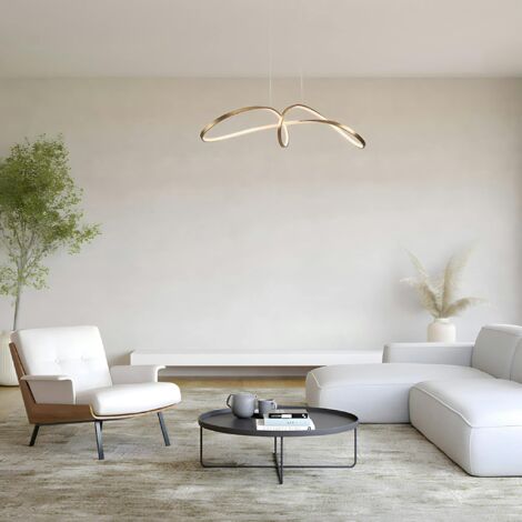 Suspension design LED avec boucle dorée stylisée AVA