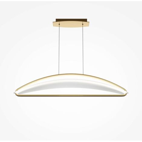Suspension design LED blanc & or - forme soucoupe AVA