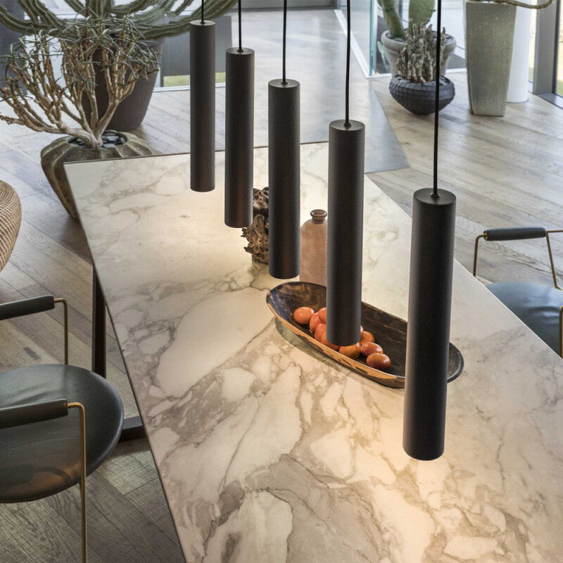 Suspension Design Candle Tube Noir