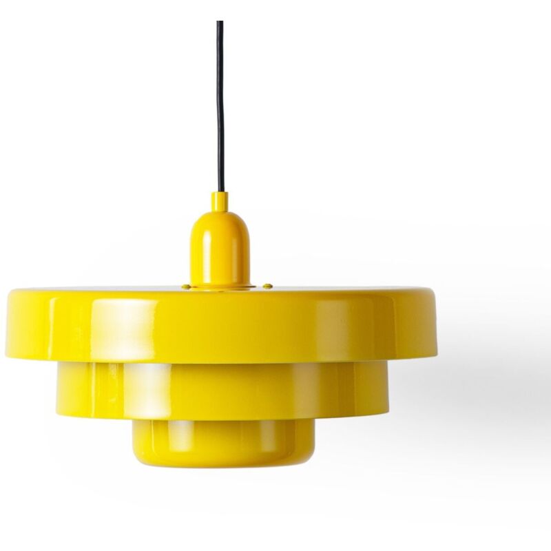 Barcelona Led - Lampe suspendue design 'macarron' - E27 - Jaune Barcelona Led - Lampe suspendue design 'macarron' - E27 - Jaune