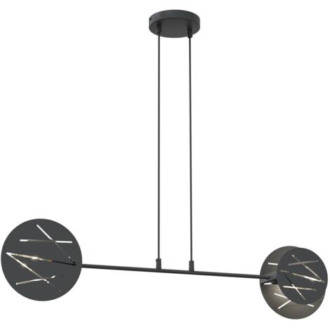 Suspension design noire métal 2xE27 IP20 Xotic Emibig