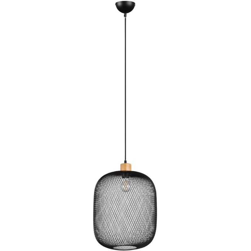 Trio - Suspension Led métal et bois culot E27 Calimero 33