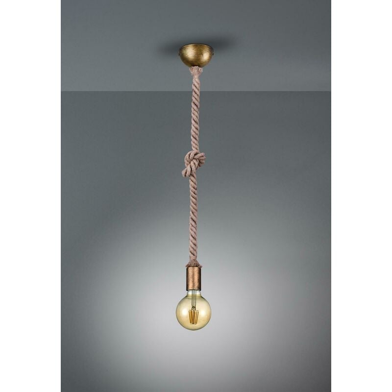 Trio Lighting - Corde à nŒuds de suspension et mÉtal en laiton antique 310100104