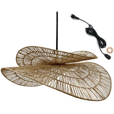 LUMISKY Suspension d'extérieur SOLARA Beige Jute H32 cm